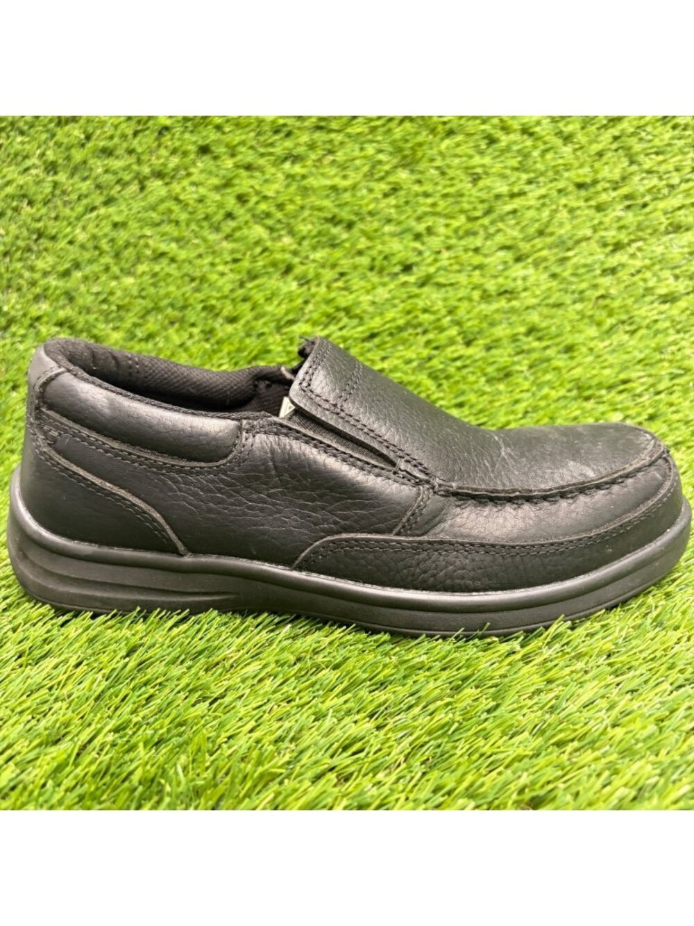 Florsheim Wily Womens Size 7.5EEE Black Leather Steel Moc Toe Safety Work Shoes